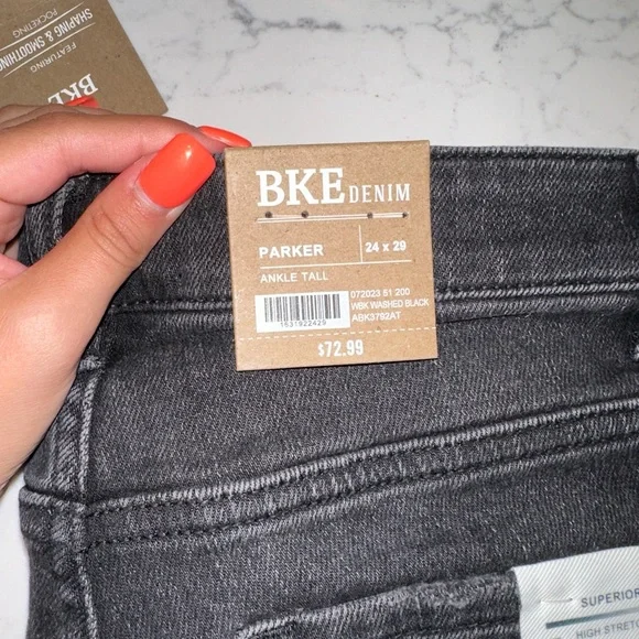 BKE jeans black 24 x 29 superior stretch Parker ankle tall - Picture 3 of 4